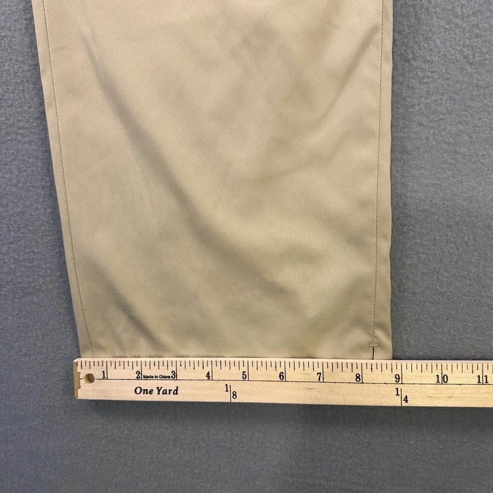Slazenger Mens Golf Pants Khaki Tan Flat Front Stretch W38 L30 Performance